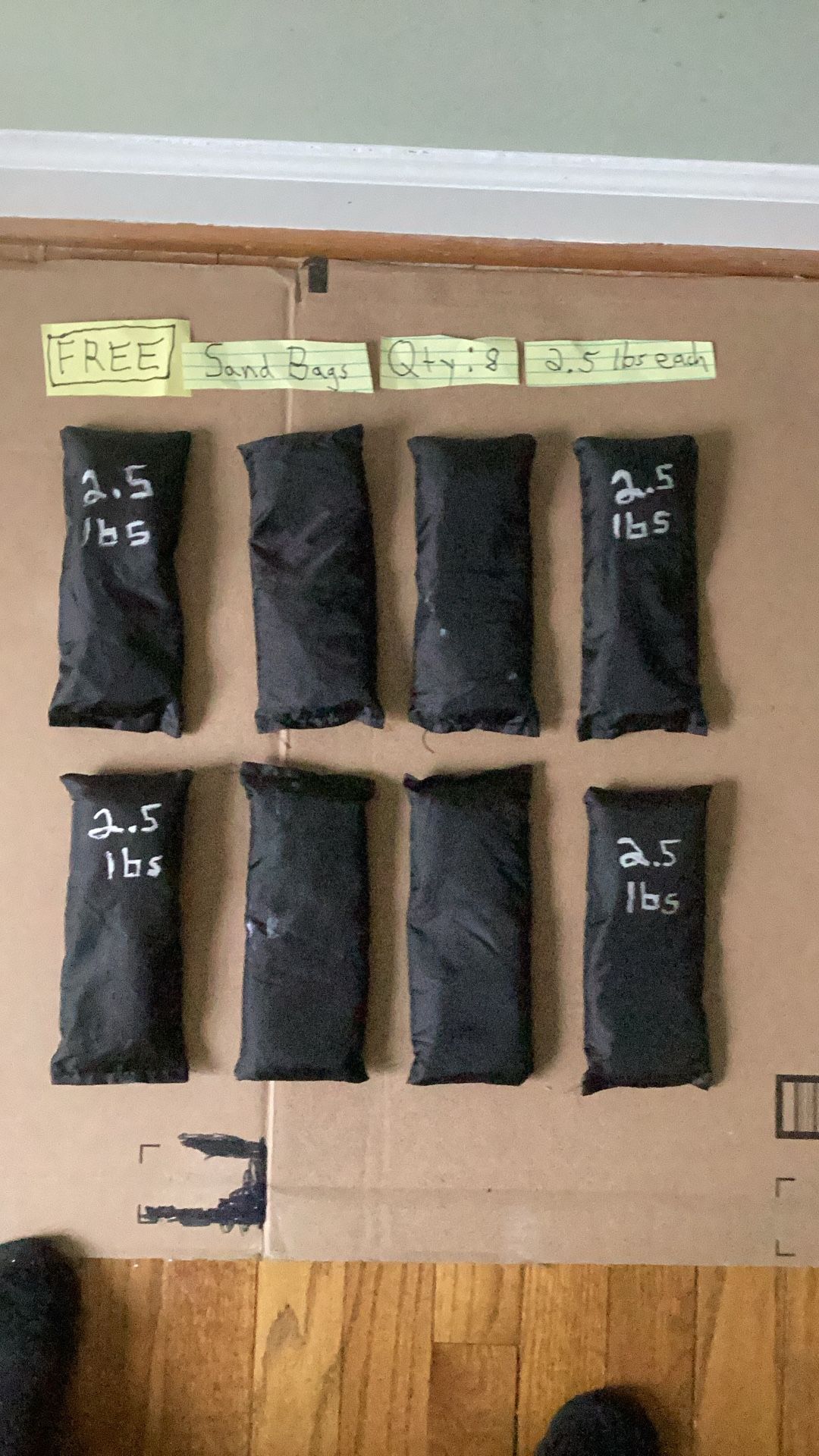 FREE — Weight Sand Bags — 8 Qty - 2.5 Lbs Each