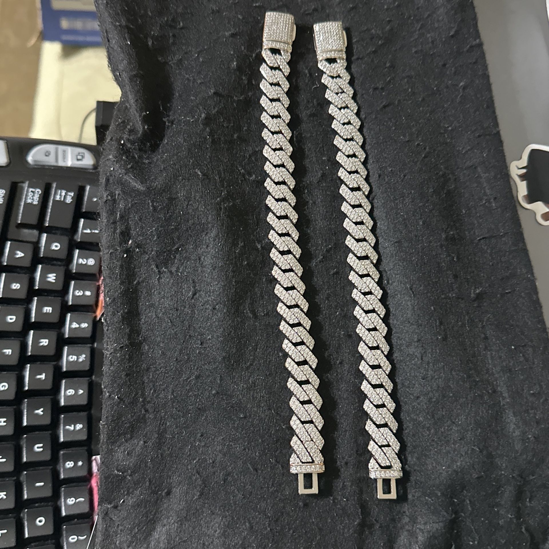 Two ice bracelets there is show of "wear & Copper Color" on the underside as shown in the photos