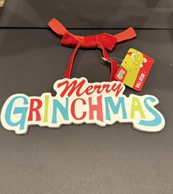 GRINCH Merry Grinchmas Wooden Sign