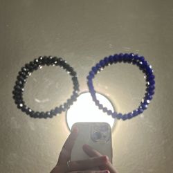 Blue And Black Beed Bracelets