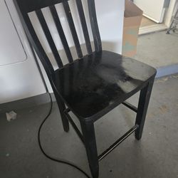 3 High Black Chairs