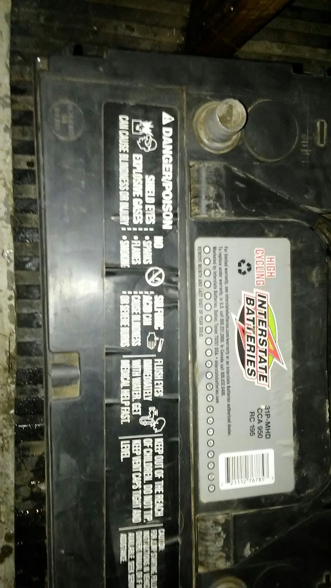950 cca high cycling interstate battery like new