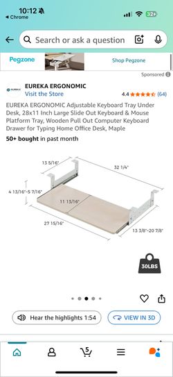 Adjustable Keyboard Tray 