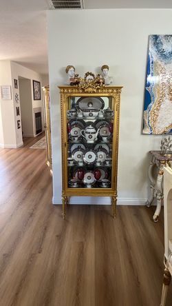 Italian provincial China cabinet