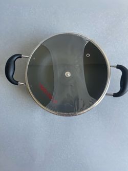 New ACE COOK 9.5” Nonstick Deep Fry Pan w/ Glass Lid
