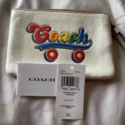 COACH x PRIDE Rainbow leather wristlet