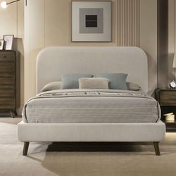 Frame Queen Paltform Bed Rustic Oak finish. New Especial price