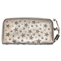 Jimmy Choo Star Studded Gold Zippy Wallet
