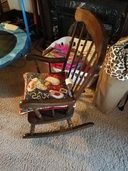 Antique kids rocking chair