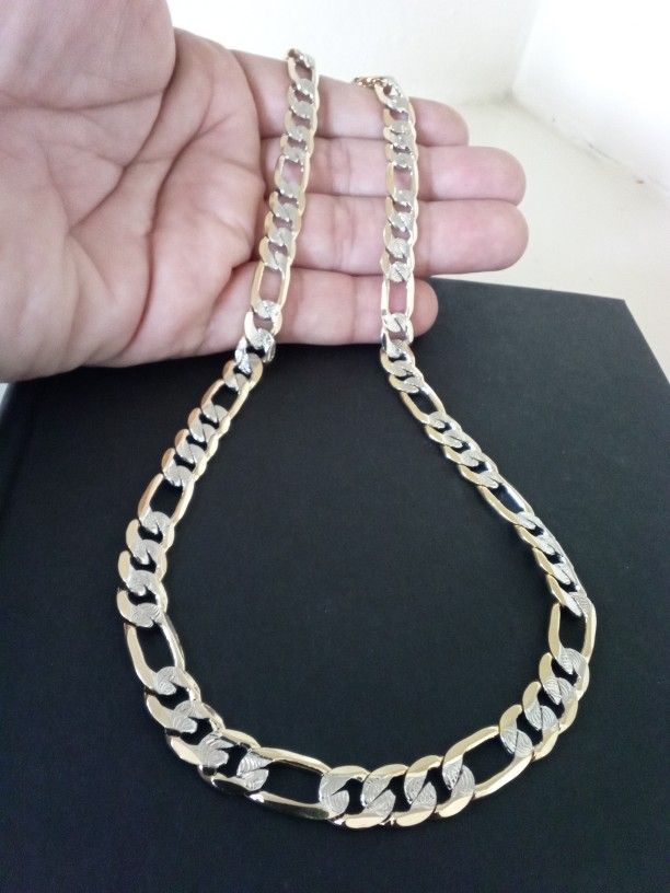 Gold 18k Plated Figaro Necklace Chain