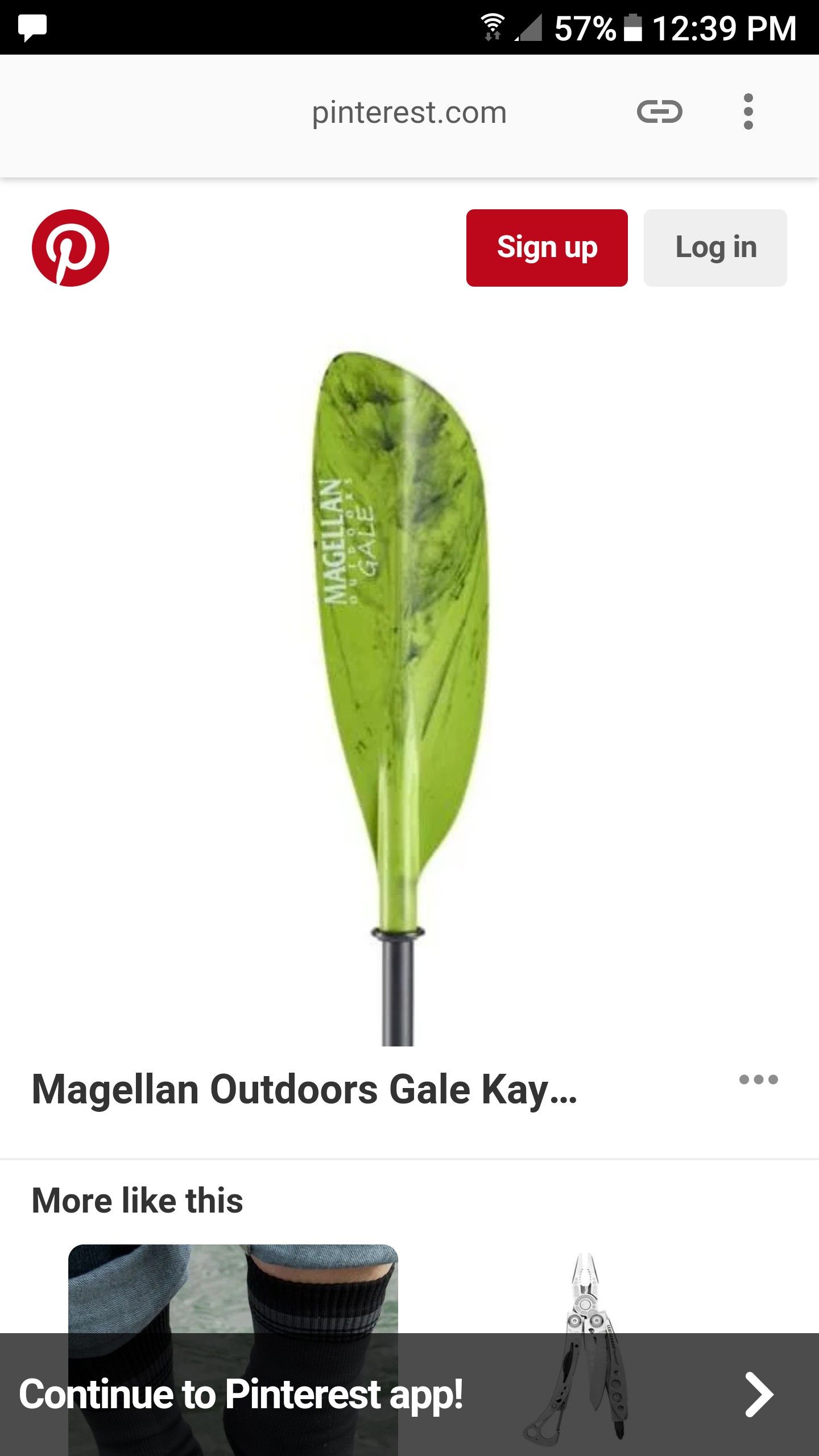 New Magellan Kayak paddle