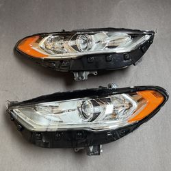 Pair Headlights LED DRL Projector 2017-2020 Ford Fusion Headlamps Assembly Right Left Side