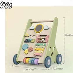 😀 Wooden Baby Walker, Montessori Walker for Babies 6-12 Months, Push Walking Toys for 1 Year Old Learning to Walk
