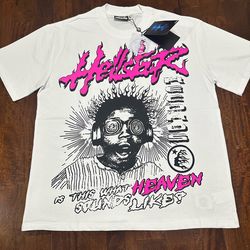 White HELLSTAR Records “Is This What Heaven Sounds Like” Graphic Shirt (FREE SHIPPING)