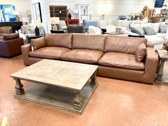 New 140” Leather Sofa