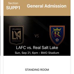 LAFC Vs Real Salt Lake Ticket