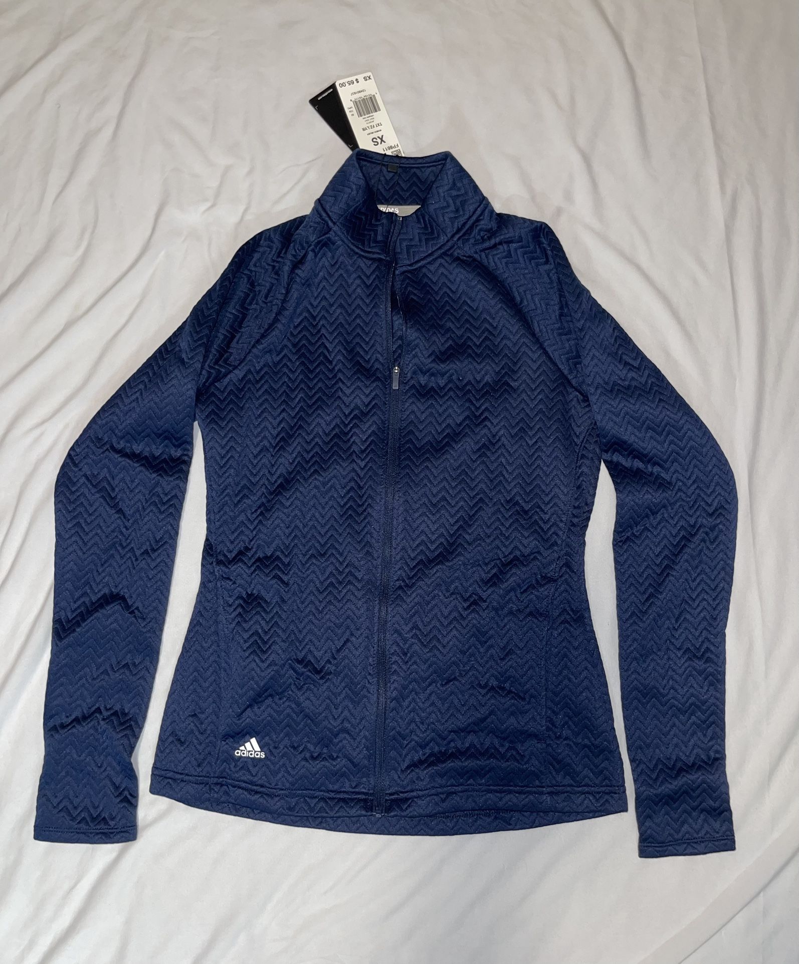 Adidas - Women’s Textured Full Zip Layer Jacket ( XS )