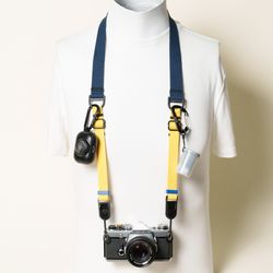 Camera Strap Neck Peak Design Anchors Quick Release Blue Yellow Dual Adjustable