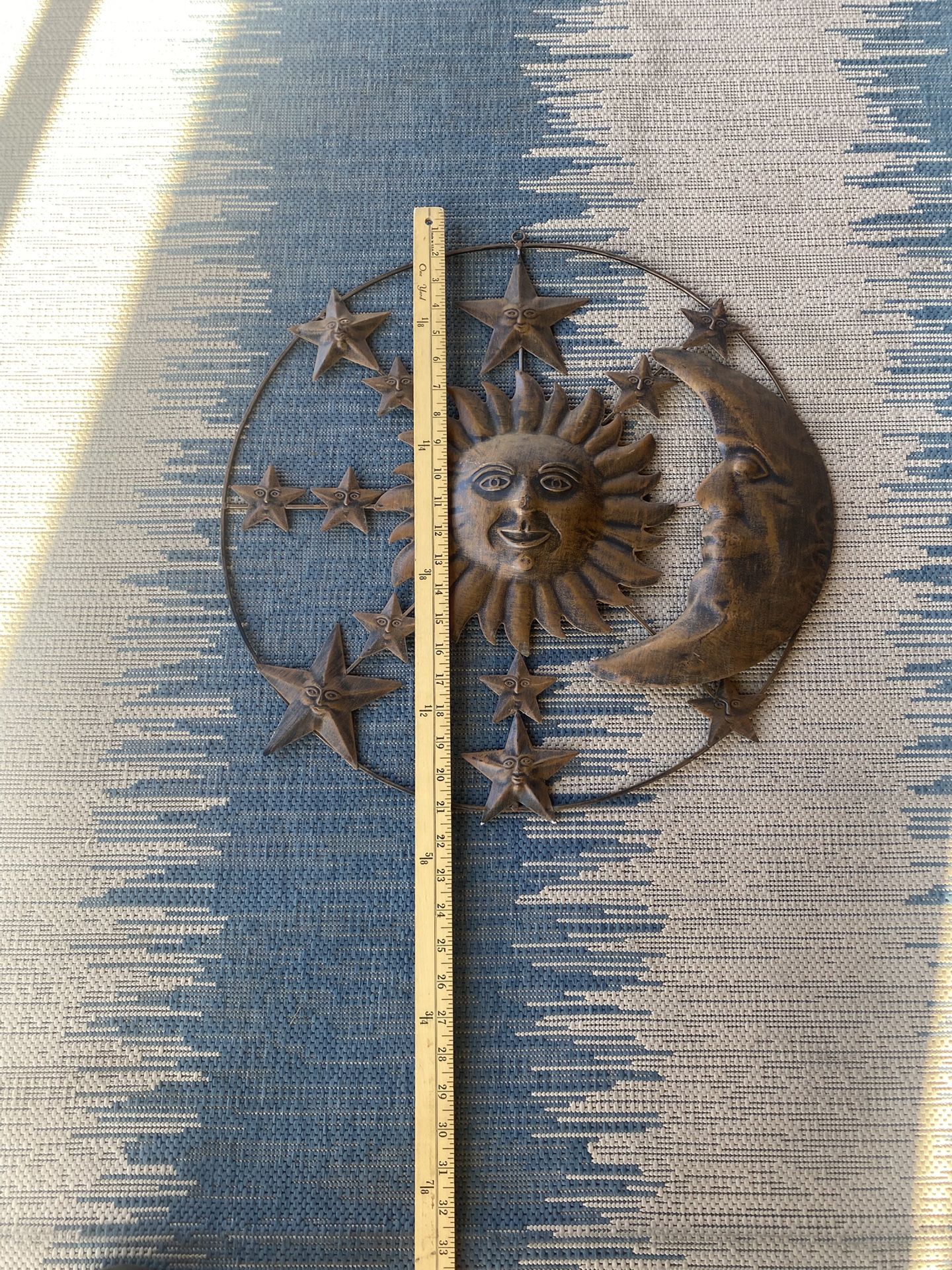 Sun moon and stars yard wall Art
