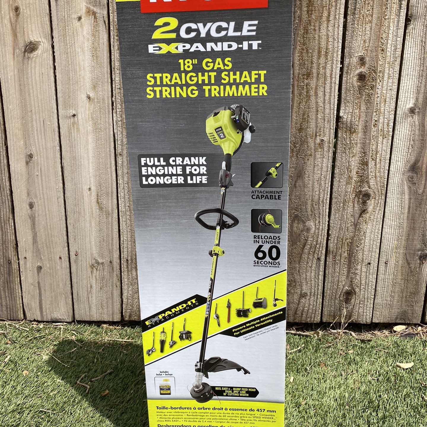 RYOBI 25cc 2 Cycle Attachment Capable Full Crank Straight Gas