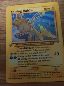 First Edition Shining Raichu Pokemon