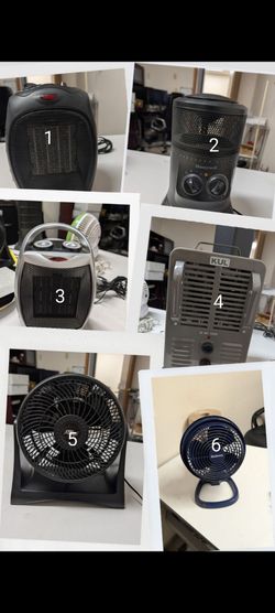 Small portable heaters and fans - please read description