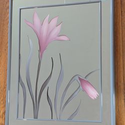 Vintage Marsel Floral Wall Art Mirror