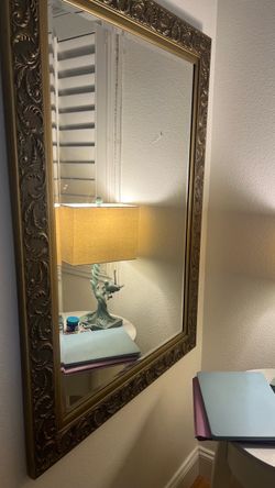 Large Mirror Night Stand Lamp