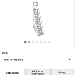 Uline Warehouse Rolling Safety Ladder 