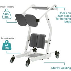 Stand Assist Lift - Sit to Stand Lift Patient Transport Unit for Elderly - Patient Lift for Home Care Use- 400 Pound Weight Capacity