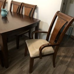 Dining room Set From Macy’s With 6 Chairs, 2 Of Them Are Armchair .