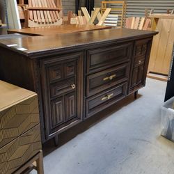 Vintage Cabinet, Credenza, Dresser. 1970's Solid Wood y'all!!