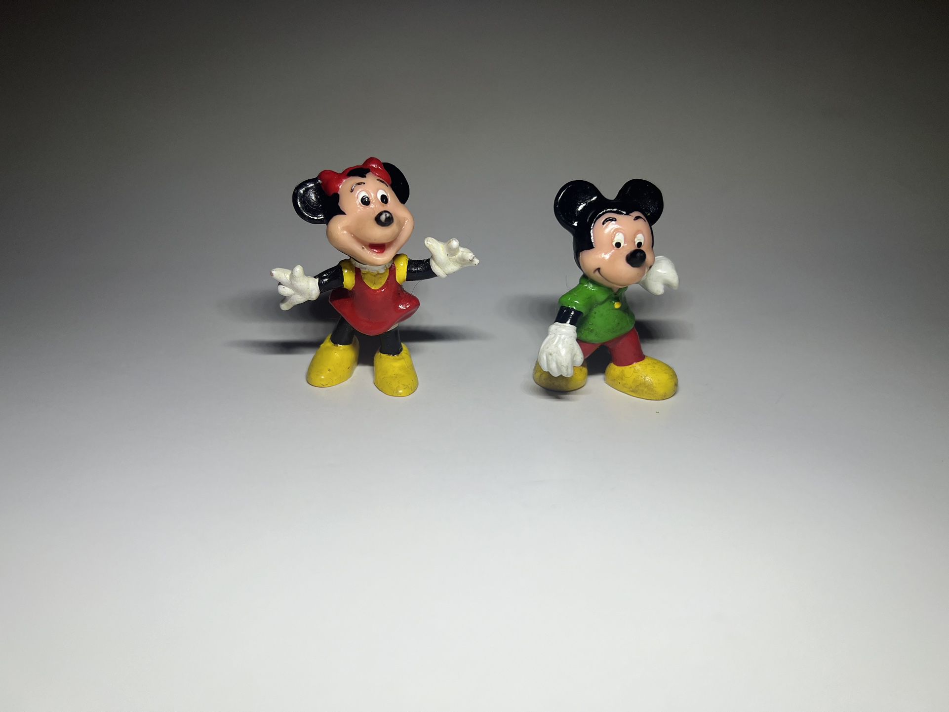 Walt Disney Mickey & Minnie Mouse PVC Figure Lot, Hong Kong, Vintage