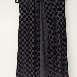 Susan Graver Dot Burnout Velvet Black Open Vest Size XL