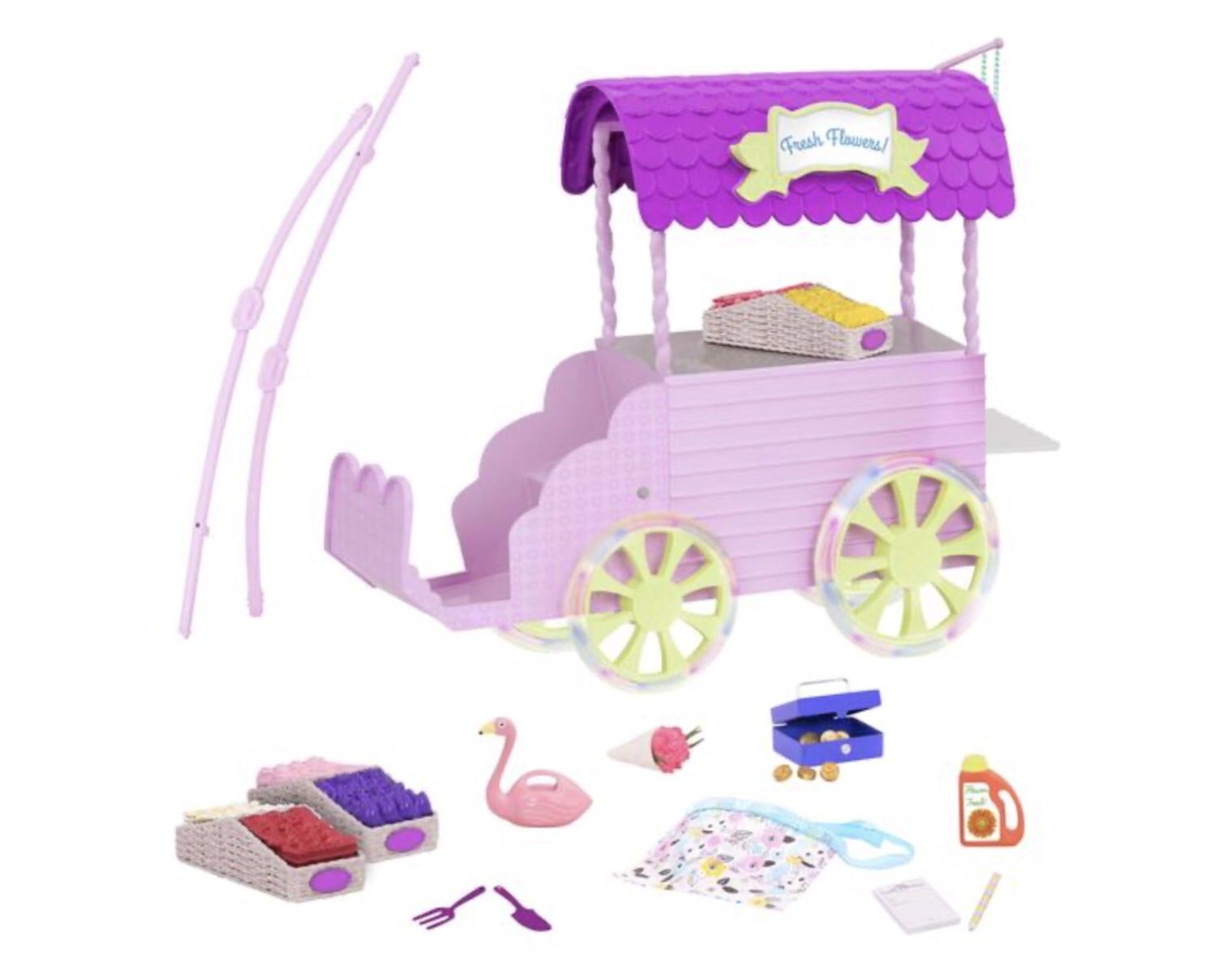 Glitter Girls by Battat – Flower Carriage for 14-inch Dolls - Toys, Clothes and Accessories For Girls 3-Year-Old and Up