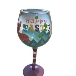 Easter Wine Glass