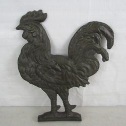 Rooster Rustic Cast Iron Wall Mounted Farm House Decor 13 1/2" Tall


