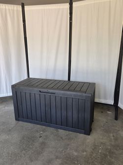 80 Gallon Waterproof Outdoor Resin Deck Box Storage Bench – NEW! 🪵✨