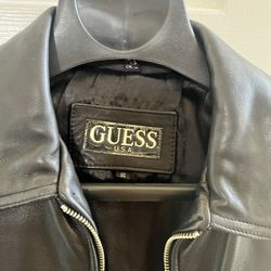 Guess Leather Jacket Size S