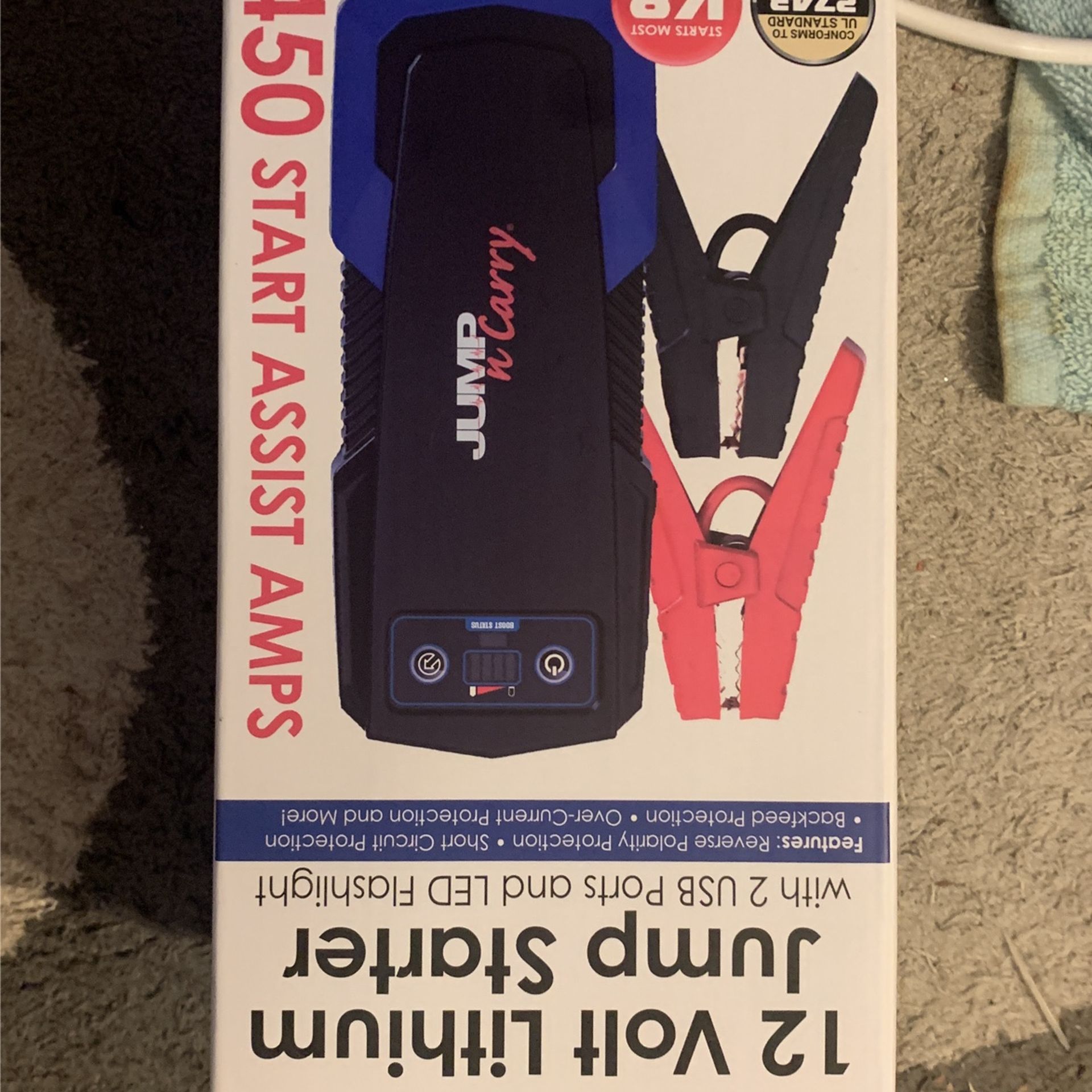 Jump n Carry 12 Volt lithium jump starter