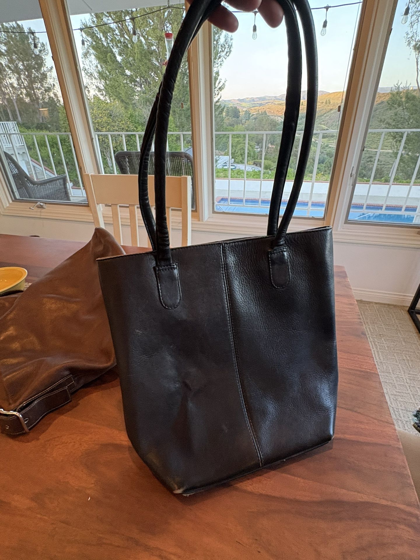 Hobo Black Leather Bag