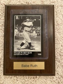 Babe Ruth Card and Plaque Combo