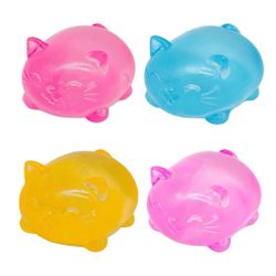 Cool Kitty Cat Maltose Sugar Squishy Toy Translucent Jelly Squeeze Stress Reliever Slow Rising