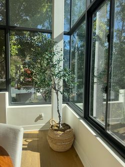 Artificial Plant with straw pot