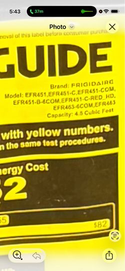 Frigidaire refrigerator
