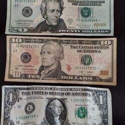 Star Notes ($20, $10, $1)