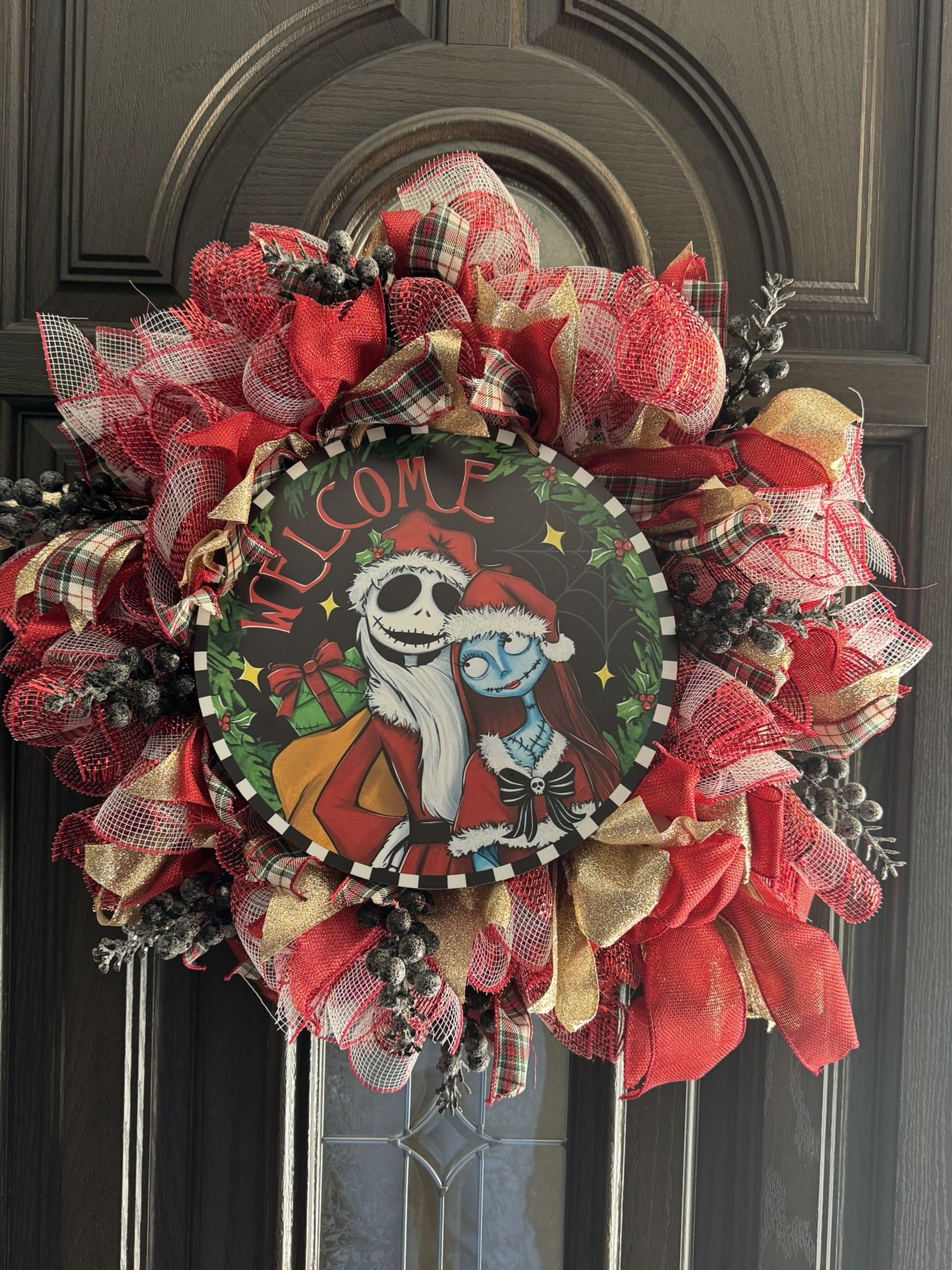 Jack & Sally Holiday Wreath