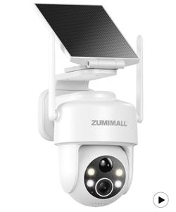 2K Solar Security Cameras Wireless Outdoor | 360° Cameras for Home Security | 2.4G WiFi, AI Detection, Color Night Vision, 2-Way Talk, SD/Cloud Storag