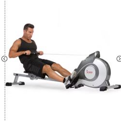 Sunny Health & Fitness Magnetic Rowing Machine - Silver