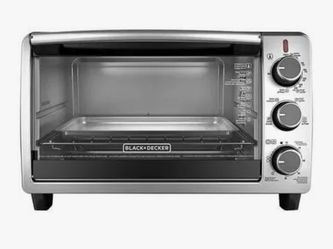 Black & Decker 6-Slice Toaster Oven, Black/Silver